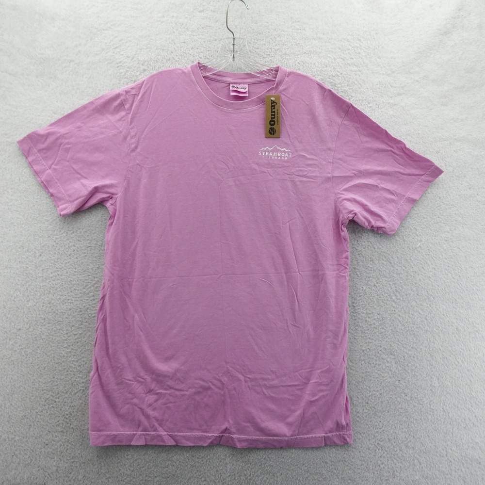 Ouray Shirt Mens Large Steamboat‎ Colorado Pink Graphic Vintage Wash Cotton
